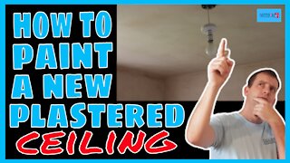 How to paint a new plastered ceiling. How to paint a ceiling.