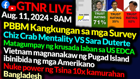 PBBM Bokya Sa Survey | Chiz Crab Mentality VS Sara DU30 | No To EDCA GTNR with Ka Mentong and Ka Ado