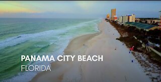 Panama City Beach Florida Flyover Sunrise Sunset