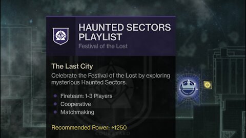 Destiny 2 - Festival of the Lost - Haunted Lost Sector: Perdition 10-12-21