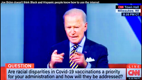 Racist Joe Biden Insults Hispanics Blacks Claims Minorities Are Stupid CNN Town Hall Anderson Cooper