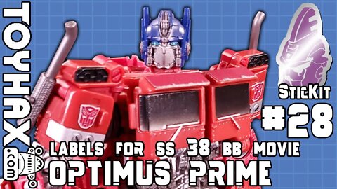 TOYHAX Labels for SS 38 BB Movie Optimus Prime | SticKit #28