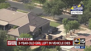 3-year-old girl left in vehicle dies