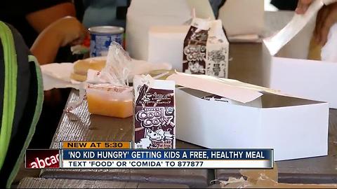 'No Kid Hungry' getting kids a free, healthy meal