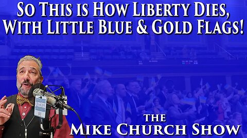 So This Is How Liberty Dies, With Little Blue & Gold Flags!