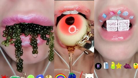 ASMR eating Emoji Food Challenge TikTok Mashup 2023 Compilation Mukbang