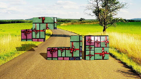 Gift Boxes Tetris on The Road| 3D