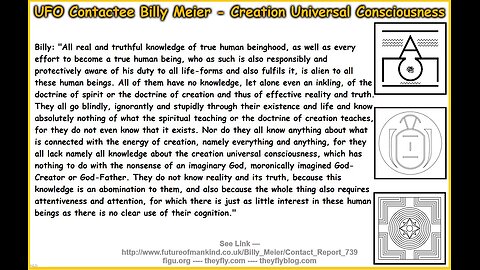 Billy Meier UFO Contact Reports - Creation universal consciousness