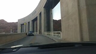 Driving across the Parker Dam