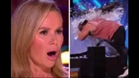 You're bleeding!' BGT judges sent into panic as risky ice act results in injury