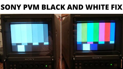 Sony PVM BVM Color Loss Fault Fix (Black and White Issues)