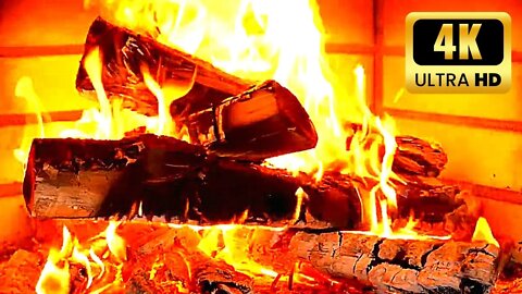 Calming Fireplace 4K 🔥 Relaxing Fire Sounds & Burning Fireplace 🔥 Warm & Cozy Ambience