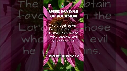 Wise Sayings of Solomon | Proverbs 12:2