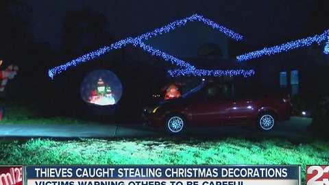 Thieves caught stealing Christmas decorations