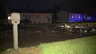 Water main break on Sheldon Road