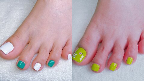 #07 Fun| Simple| Easy Nail/Toe/Foot Art Designs at Home #londontown #OPI #Cirque Colors