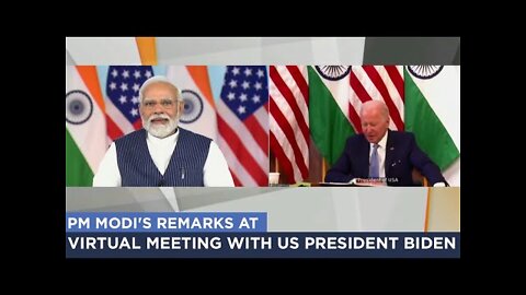 PM Modi's remarks at virtual meeting with US President Biden