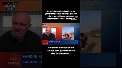 ÉPICO! Entrevistado coloca os jornalistas no seu devido lugar sobre Israel e Hamas