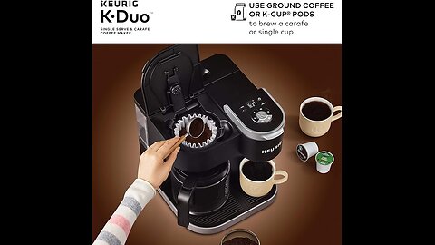 Keurig K-Duo Single Serve K-Cup Pod & Carafe Coffee Maker, Black