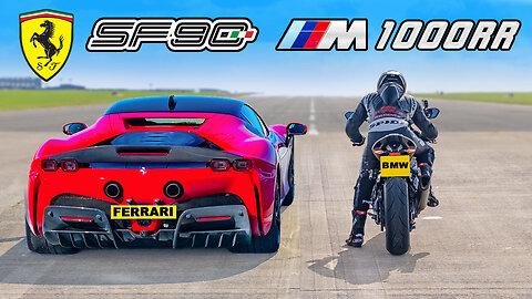 Fastest Ferrari v Fastest BMW Superbike: DRAG RACE