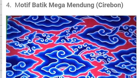 MOTIF BATIK MEGA MENDUNG CIREBON