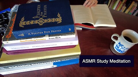 ASMR Study Meditation - Reading, Writing, and Drinking Coffee