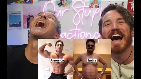 Funny video about Indian bodybuilder and usa bodybuilder