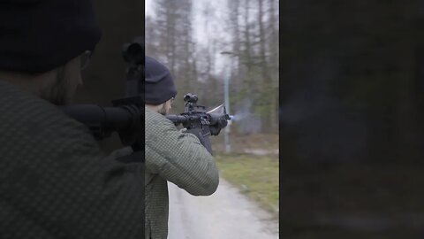 Shooting at a moving car