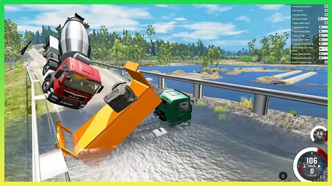 TruckFails | Cars vs Deep Water Pit #148 | BeamNG.Drive |TrucksFails