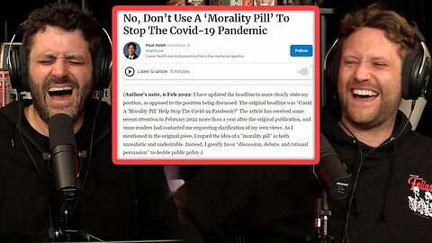 Blogger Suggests Putting "Morality Pill" In Water Supply To GET PEOPLE VACCINATED?