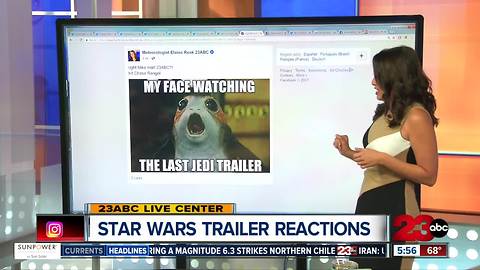 Reaction to Star Wars Last Jedi Trailer