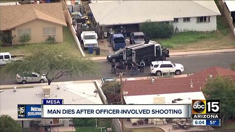 Man dies after officer-involved shooting in Mesa