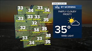 Saturday is sunny with highs in the 50s