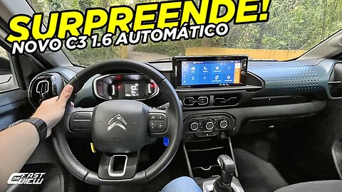 TEST DRIVE NOVO CITROEN C3 1.6 AUTOMÁTICO 2023 COM SUSPENSÃO INCRÍVEL, ÓTIMO DESEMPENHO E CONSUMO!