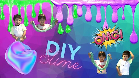 DIY Fluffy Slime at Home Easy Slime using Shaving Cream, Glue and Saline