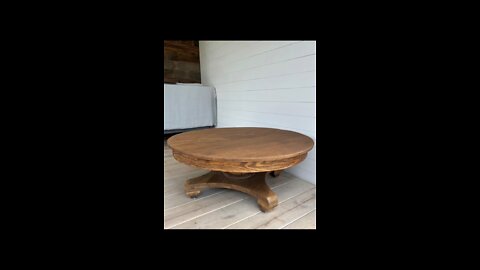 Let’s update this vintage oak coffee table