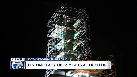 A touch up for Buffalo's 92 year-old Lady Liberty