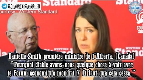 Danielle Smith "Pourquoi diable avons-nous quelque chose à voir avec le Forum économique mondial ?