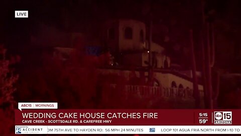 Iconic Cave Creek-area 'wedding cake' home catches fire