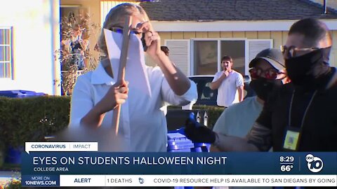 Eyes on San Diego State students Halloween night