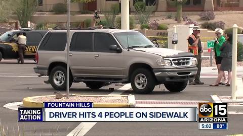 Three people dead after four pedestrians hit by car in Fountain Hills