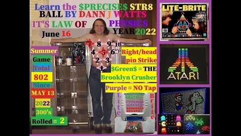 Learn how to become a better straight ball bowler #39 with Dann the CD born MAN on 6-16-22 LiteBrite.#39 bowl video