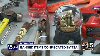 Banned items confiscated by TSA