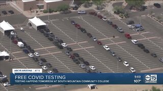 Thousands of people wait in line for COVID testing