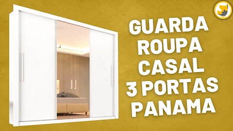 Guarda Roupa Casal 3 Portas de Correr Panama Sallêto Móveis