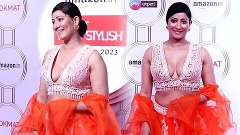 Niharica Raizada looks beautiful at Lokmat Most Stylish Awards 2023 😍🔥