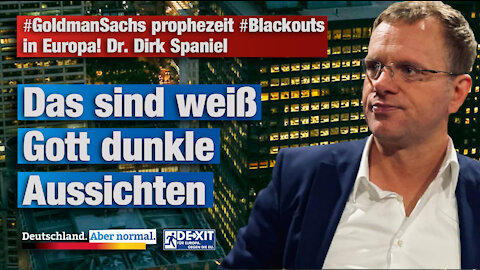 #GoldmanSachs prophezeit #Blackouts in Europa! Dr. Dirk Spaniel