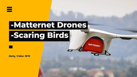 Switzerland Matternet Drone Delivery Network , Automated Bird Scaring Drones