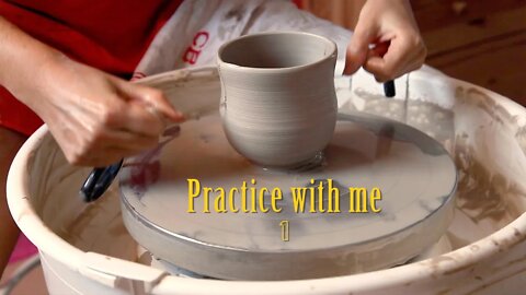 Open my clay after centering a Mug - Relaxing Pottery Throwing