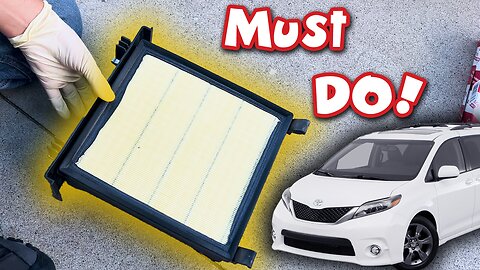 2011-2016 Toyota Sienna Engine Air Filter Change